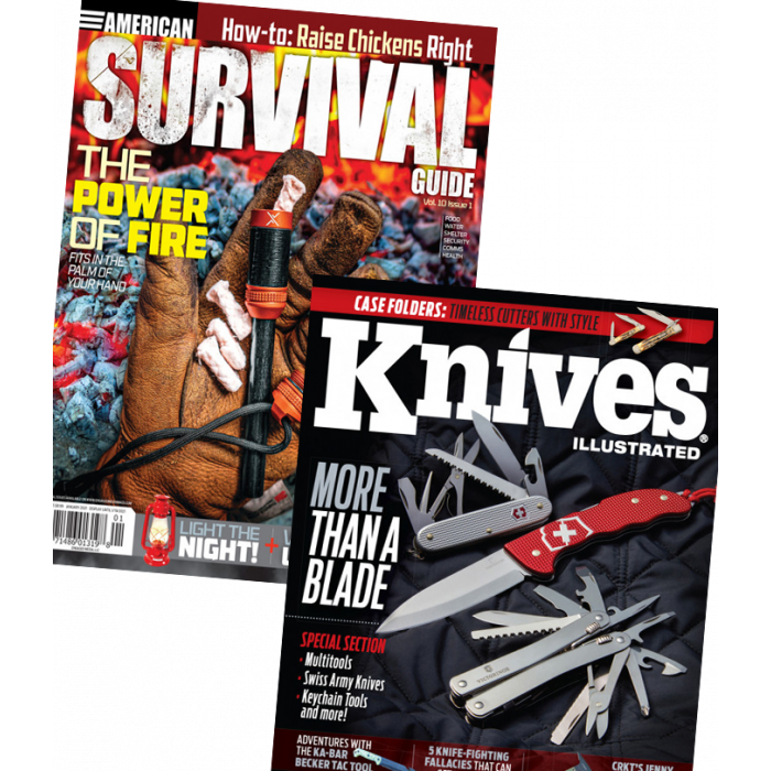 American Survival Guide and Knives Illustrated Print Combo Offer for